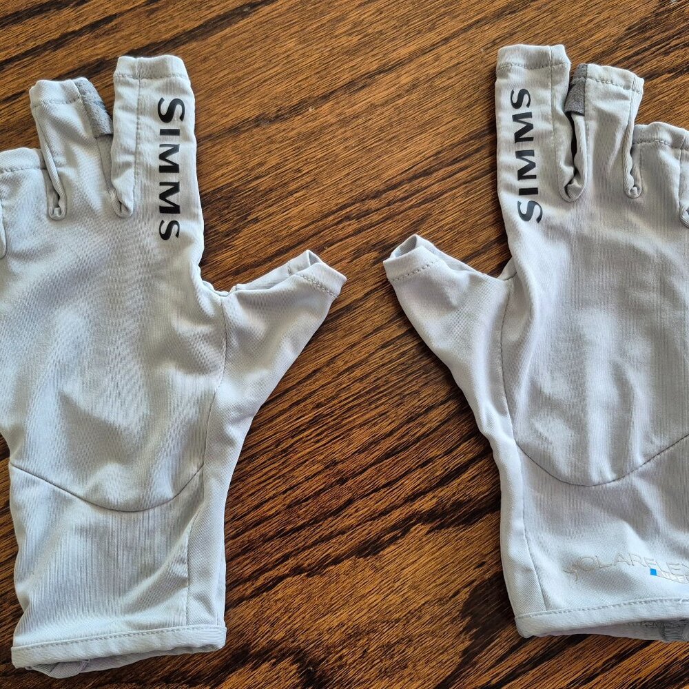 Simms Men's Sun Gloves for Fishing - Adult Size M